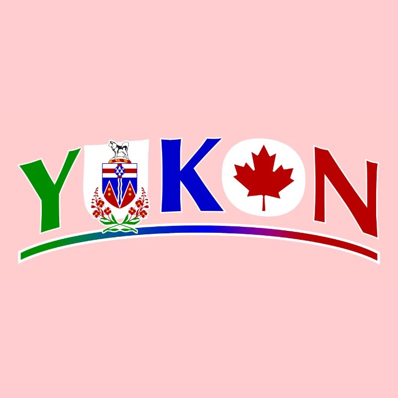 État du Yukon avec drapeau