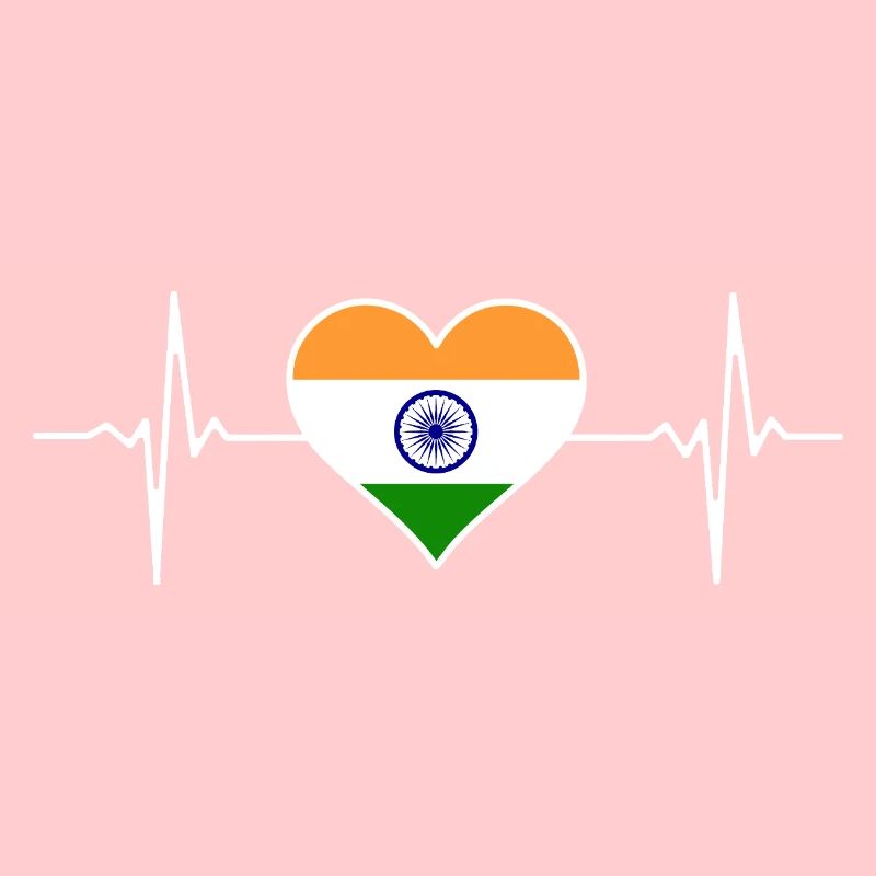 Battement de cœur du drapeau de l’Inde