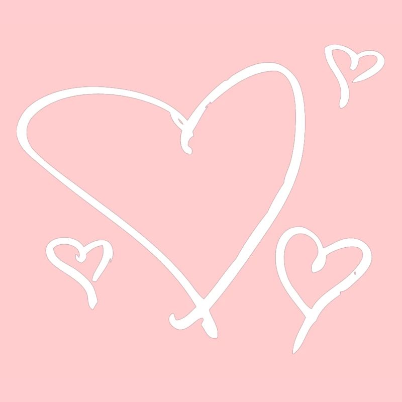 several white hearts