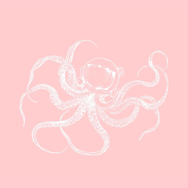 Astronautes Octopus, Octopus, Surreal Art Design