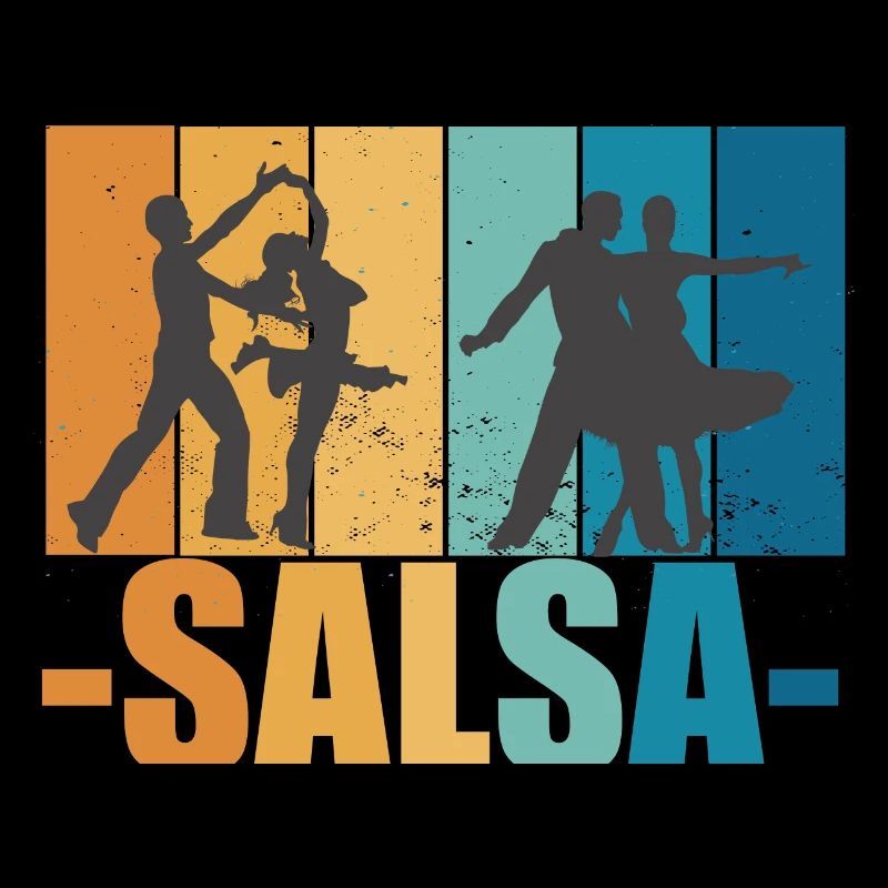 Salsa Vintage Dancer Retro Dancing Cadeau