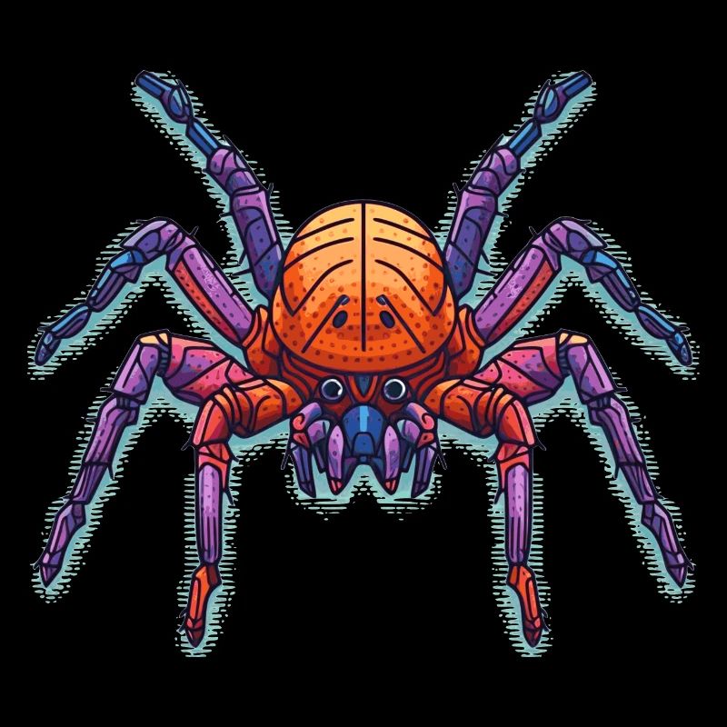 Araignée colorée en plusieurs couleurs