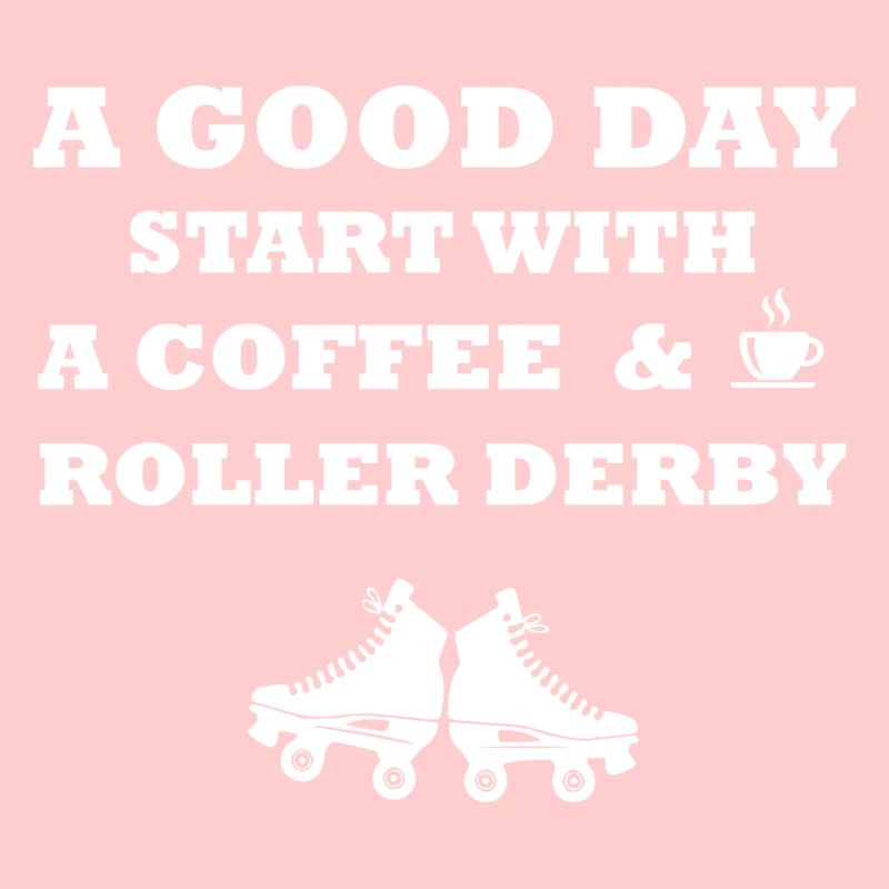 Ein guter Tag ein Kaffee und Roller Derby
