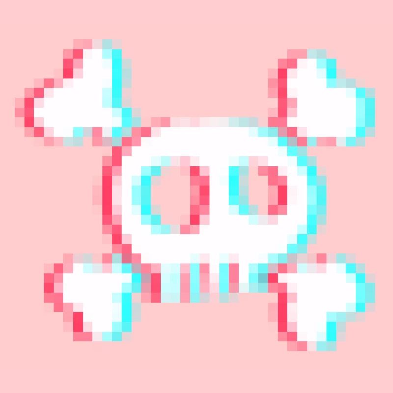 Skull and bones mosaic
