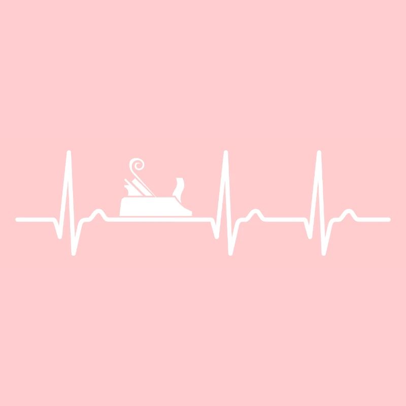 Courbe ECG - courbe cardiaque - charpentier - raboteuse de bois