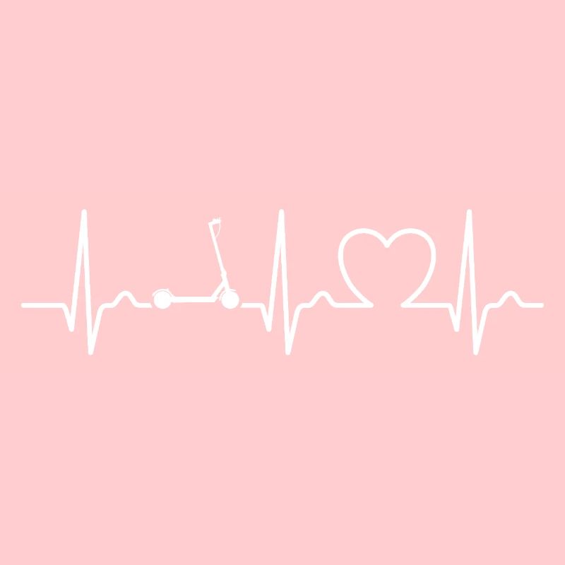 E-Scooter - EKG Kurve - Herzkurve