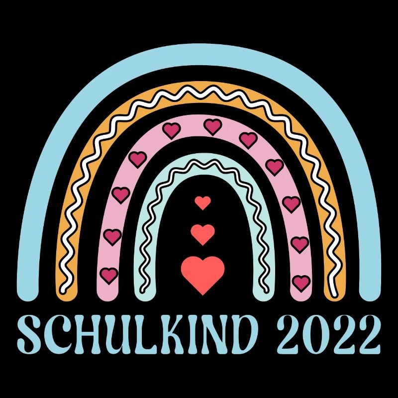 Schulkind 2022 Schulanfang Regenbogen Einschulung