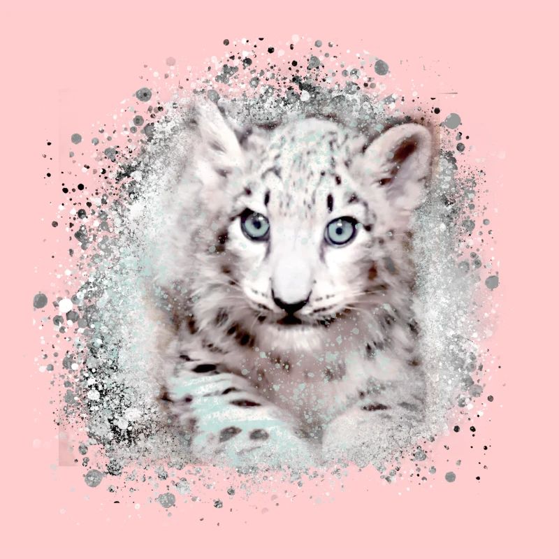 tigerbaby,tiger,blue,graffiti,painting