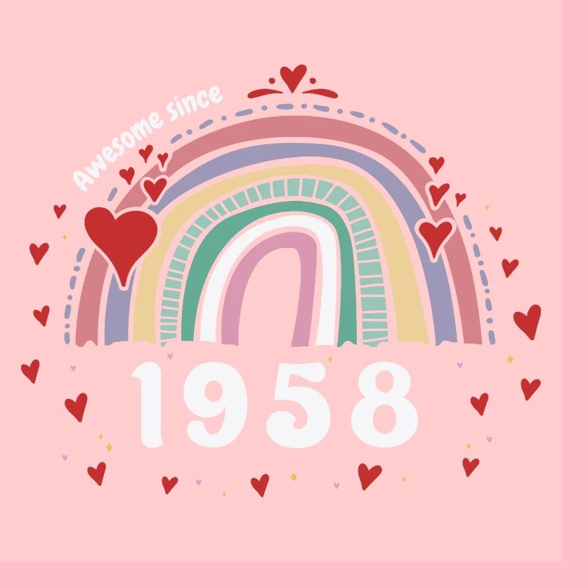 Cute Rainbow Awesome 1958 - 65. Geburtstag mit