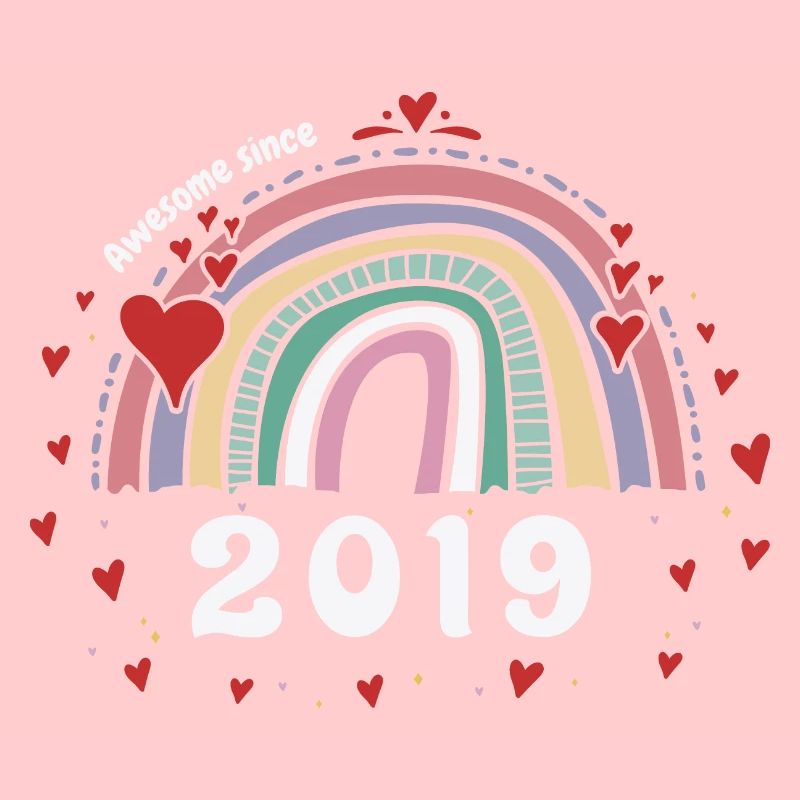 Cute Rainbow Awesome 2019 - 4e anniversaire avec