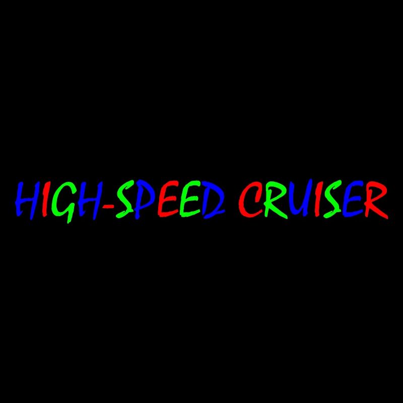 High Speed Cruiser – Typographie colorée