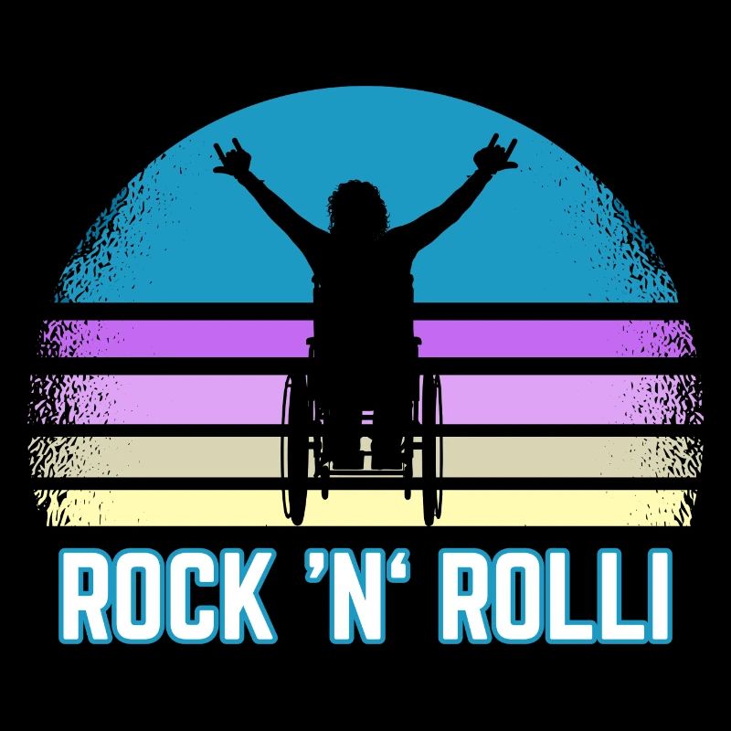 Rock and Roll Rollstuhlfahrer Rolli Rollstuhl