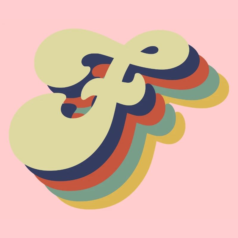 Retro-Buchstabe F