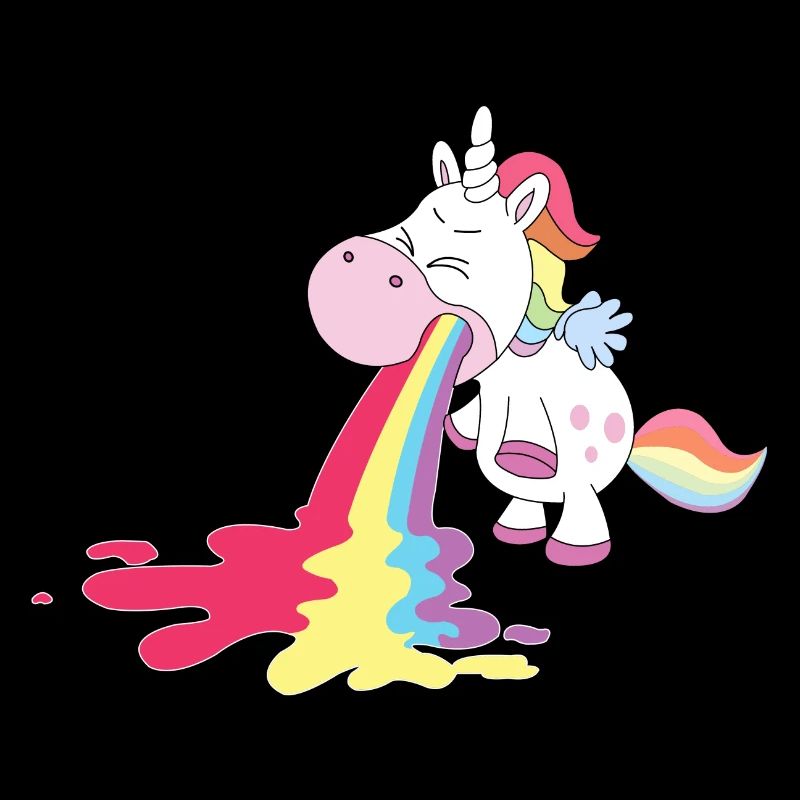 Einhorn kotzt Regenbogen Personalisieren