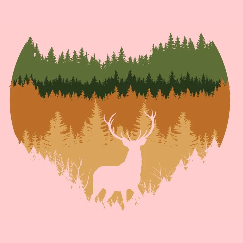 Forêt profonde et chevreuils