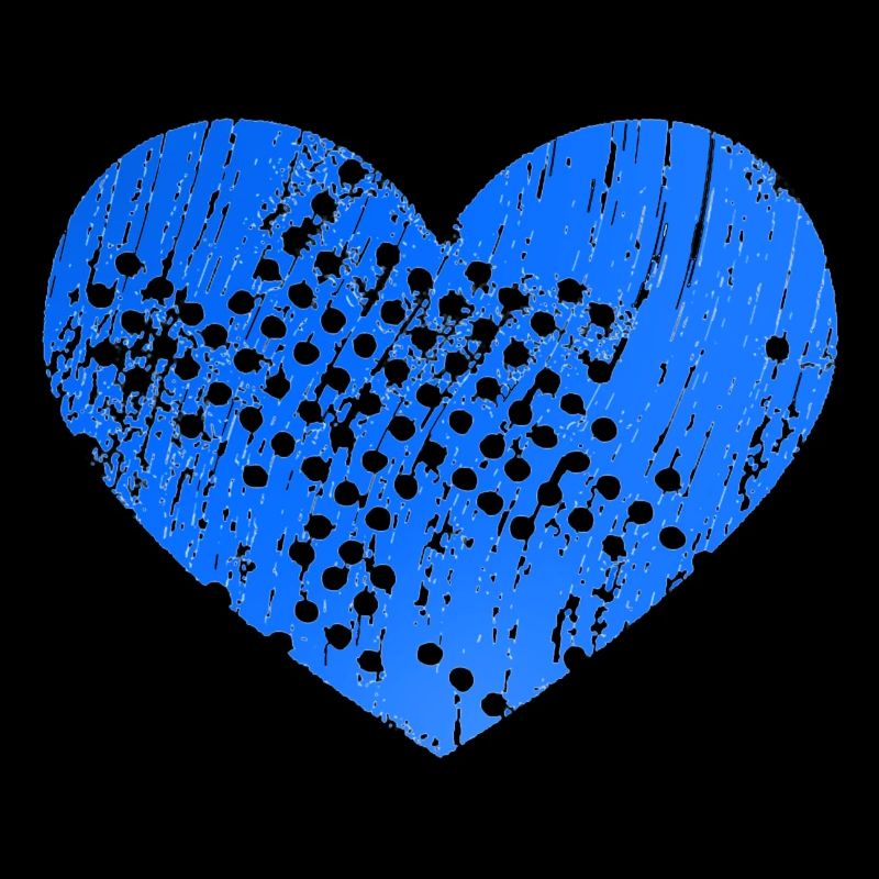 Coeur avec des trous (bleu)
