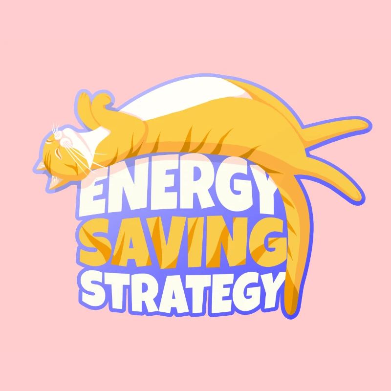 Relatable summer design for lazy tabby cat lover