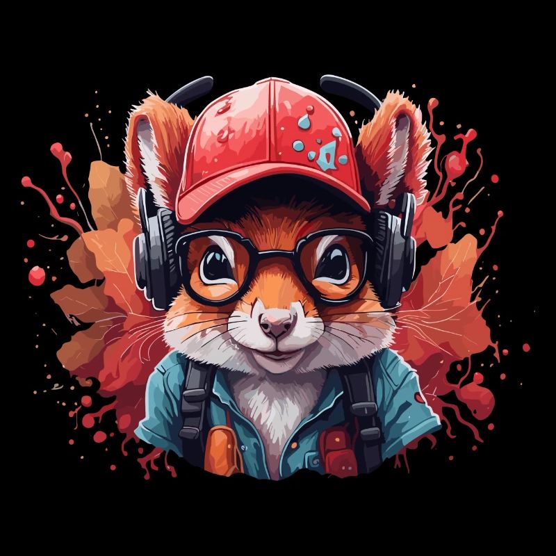 Squirrel Animal Art I Cool Cute
