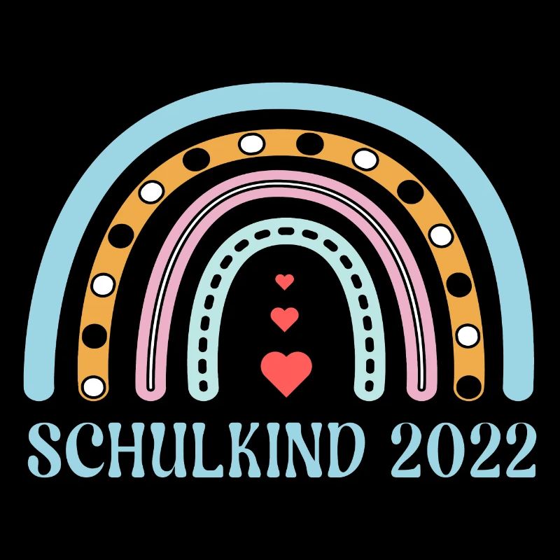 Schulkind 2022 Schulanfang Regenbogen Einschulung