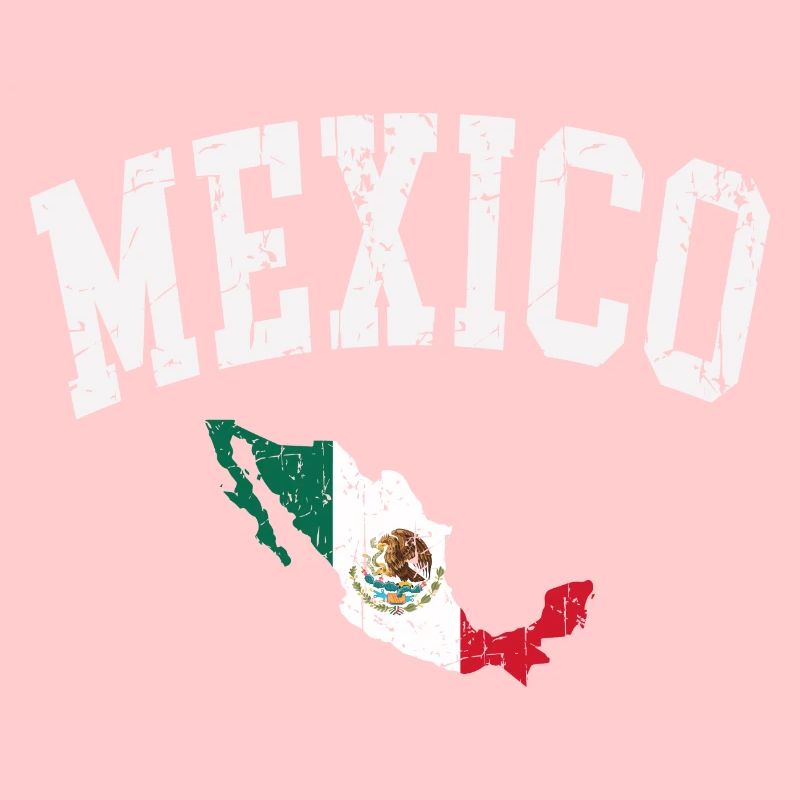 mexico flag map