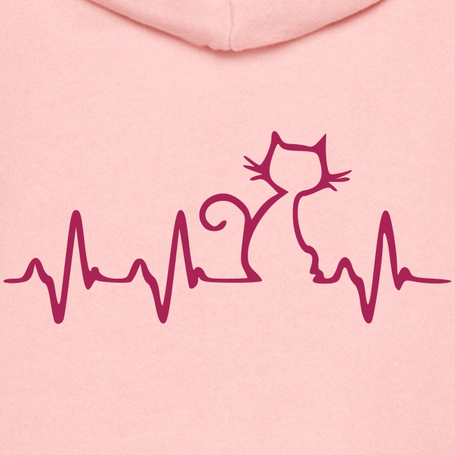 Cat Heartbeat - Kinder Premium Kapuzenjacke