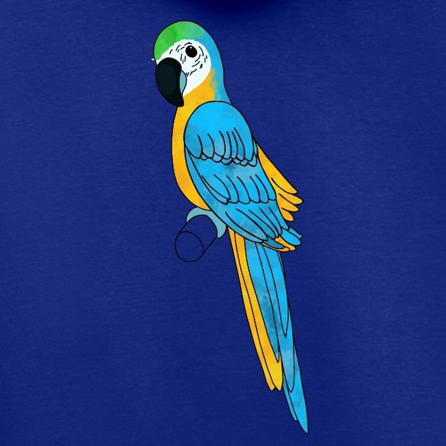 blau gelber Papagei