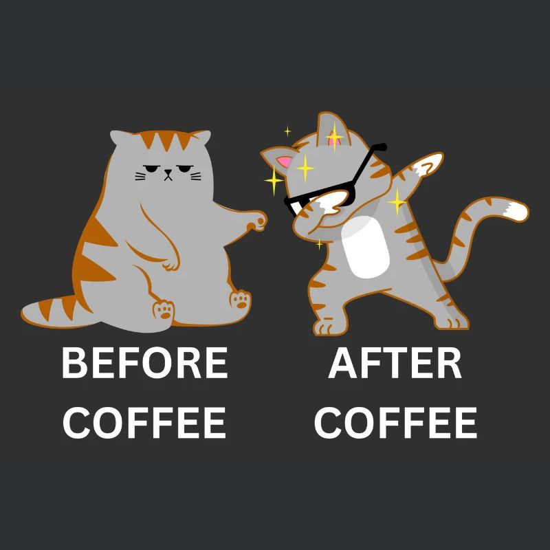 Dabbing Cat after Coffee dabbende Katze Kaffee