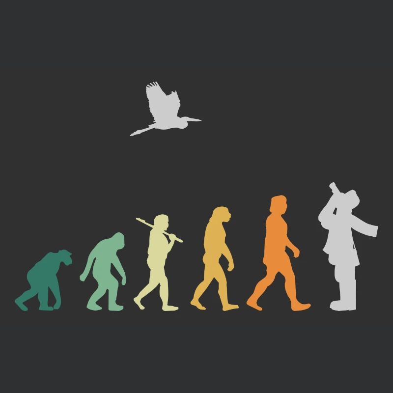 Ornithology Bird Watching - Evolution Retro