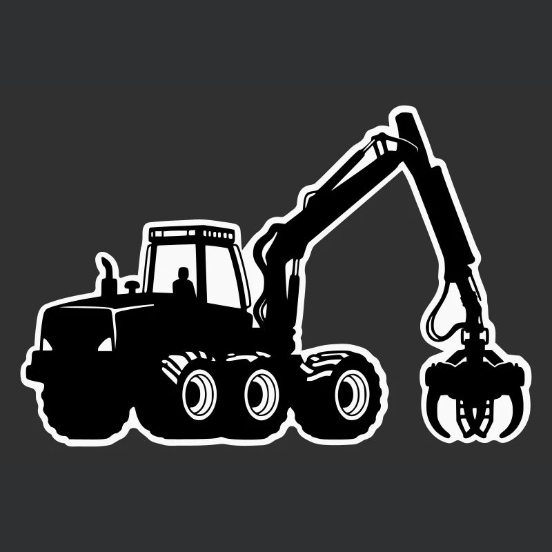 Silhouette de moissonneuse