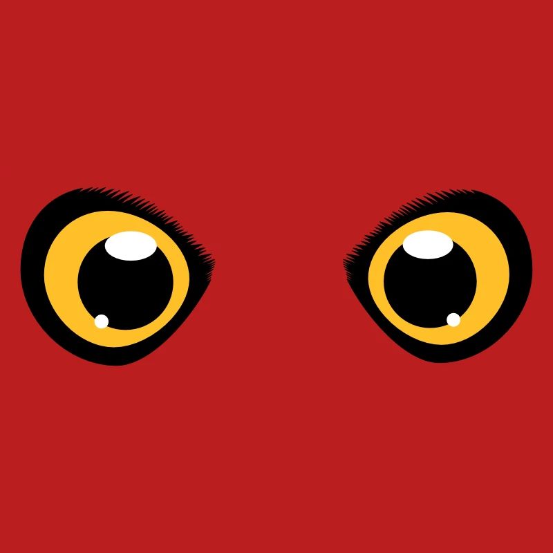 zwei leuchtende Augen einer Eule
