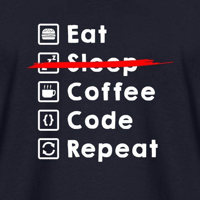 Eat Coffee Code Repeat light