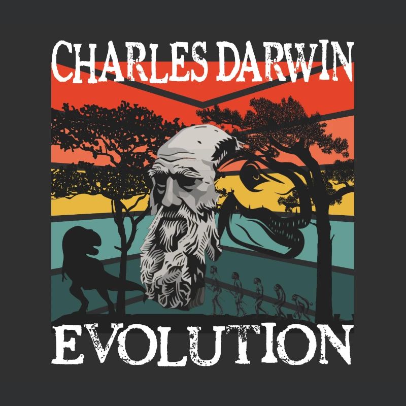 Charles Darwin Evolution textile gift idea