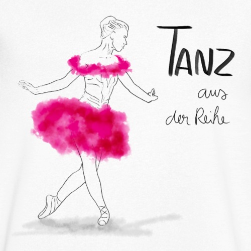 Ballerina mit rosa Tutu - Stanley/Stella Männer Bio-T-Shirt mit V-Ausschnitt