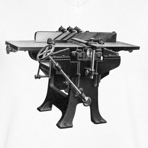 Abrichte Dicktenhobelmaschine - Männer Bio-T-Shirt mit V-Ausschnitt von Stanley & Stella