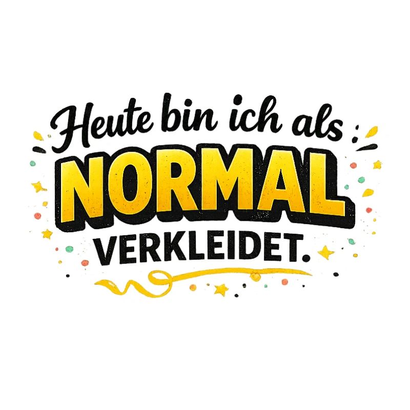 Today I'm dressed as NORMAL