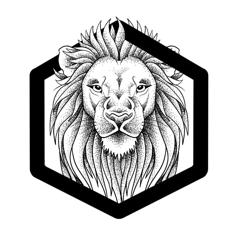 Löwe Dotwork