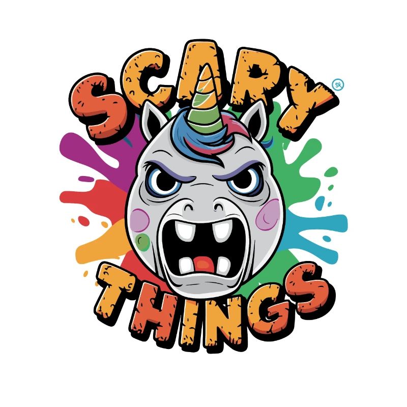 Einhorn - Skull, Skelett, Comicstyle