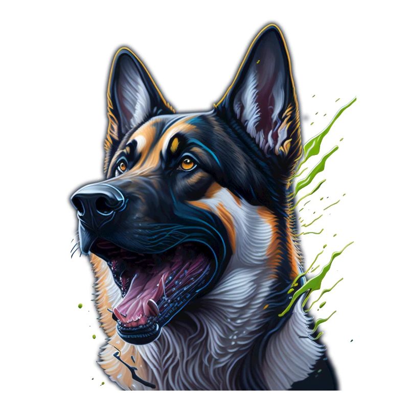 German Shepherd Head Splashart