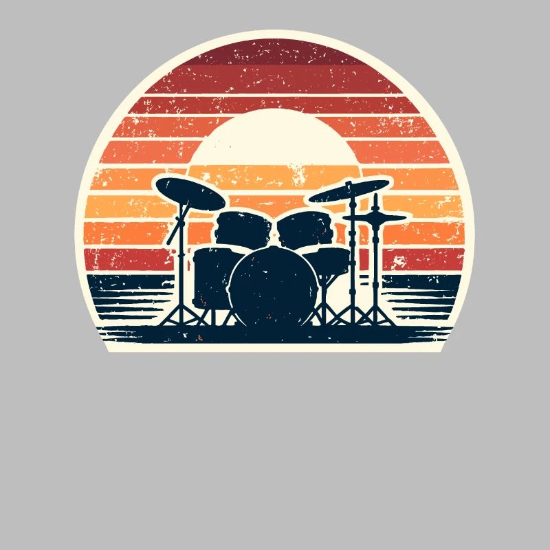Retro Drumset Drum Drummer Drumming Drummers