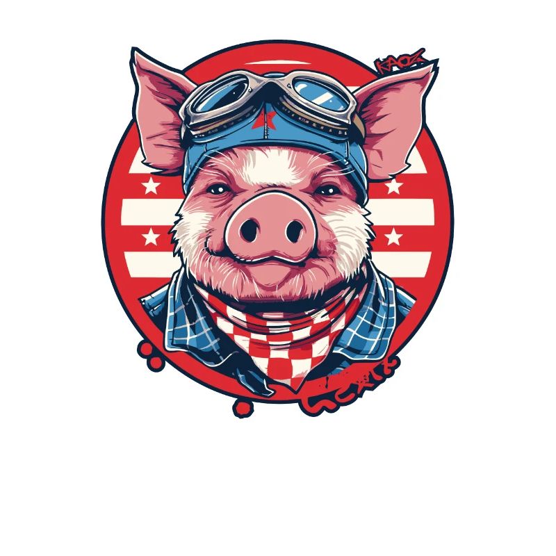 Aviator Pilot, ein fliegendes Schwein