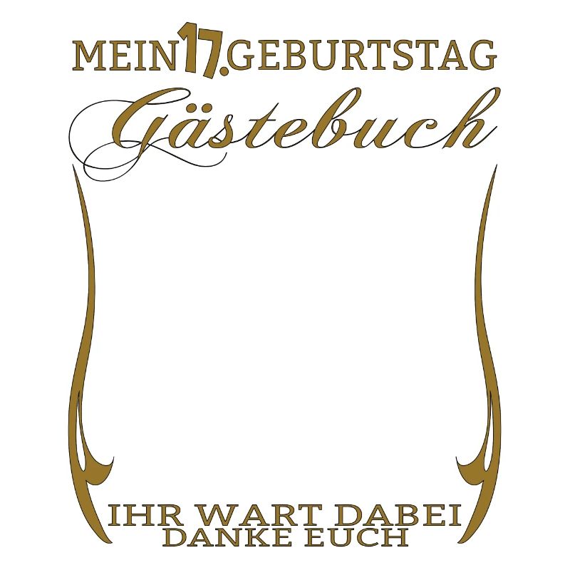17. Geburtstag Mädchen & Junge Gästebuch
