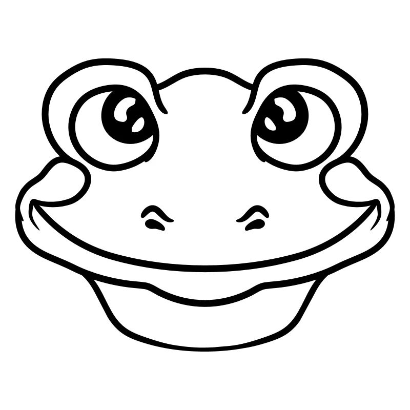 visage tête grenouille assis mignon mignon petit c