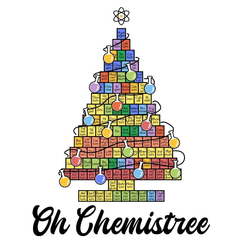 Oh Chemistree - arbre de Noël coloré des éléments
