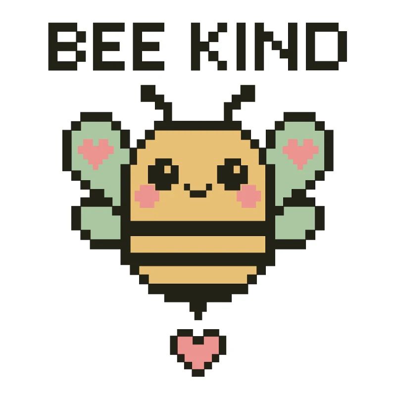 Bee Child - Pixel Bee with Hearts