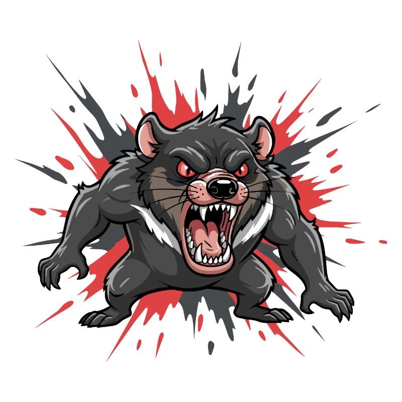 Tasmanian devil in comic style