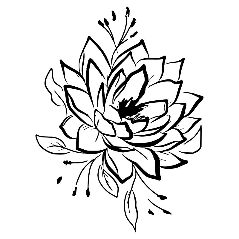 Idée d'art de tatouage de fleur de lotus
