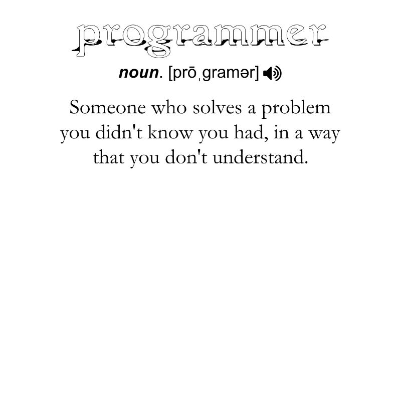 Programmer Funny Definition Coding Humor Black