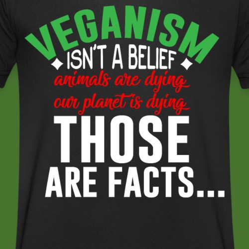 Veganism isn´t a belief - animals are dying - Stanley/Stella Männer Bio-T-Shirt mit V-Ausschnitt