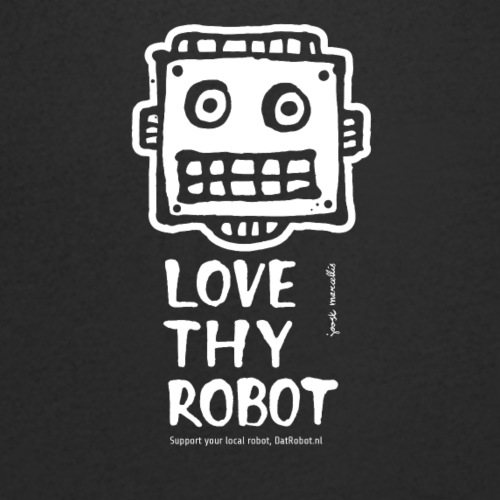 Dat Robot: Support this cute face - Stanley/Stella Mannen bio-T-shirt met V-hals