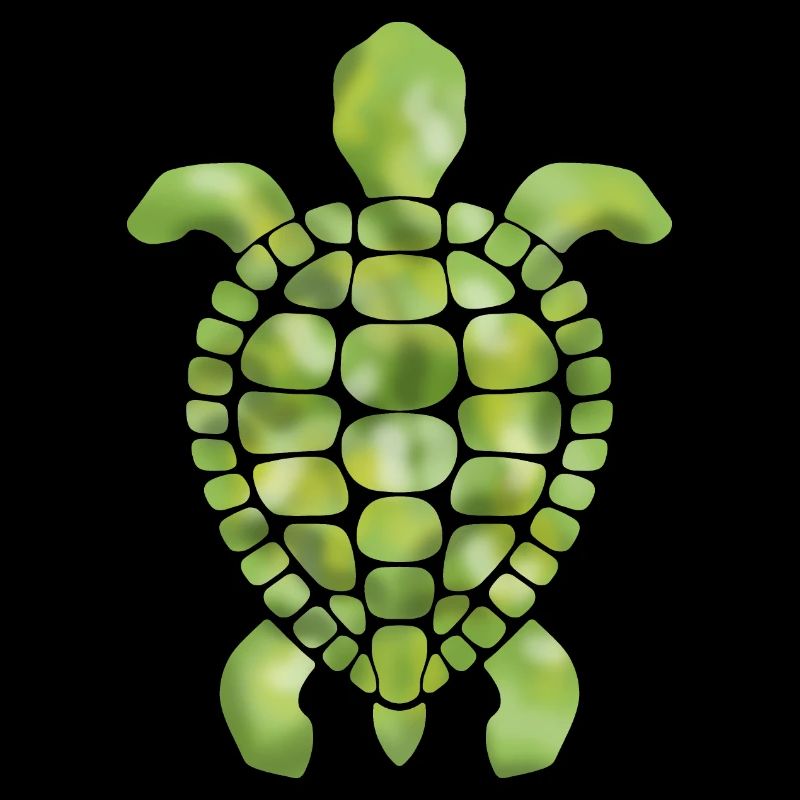 Green turtle mosaic pattern